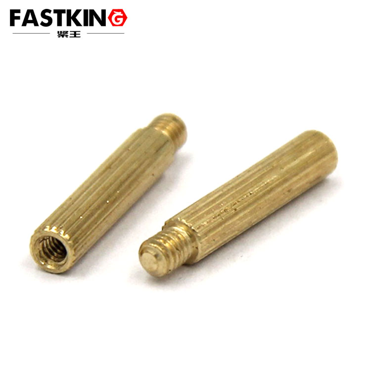 滚花圆形铜隔离柱